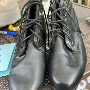 Ladies Black leather boots new minor blemishes 11M